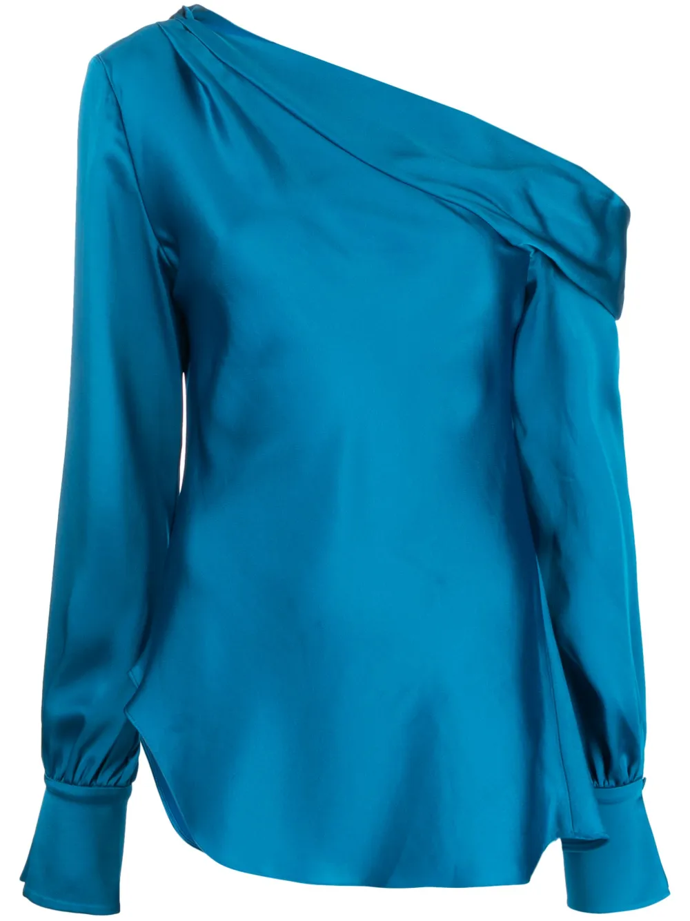 Simkhai Alice One Shoulder Long Sleeve Top In Celestial In Blau