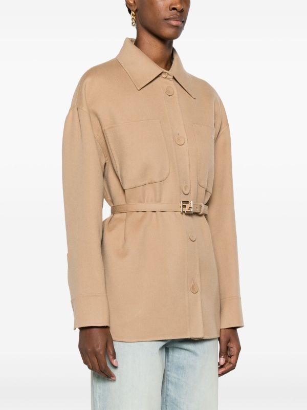 FENDI Go-To Belted virgin-wool Jacket - Farfetch