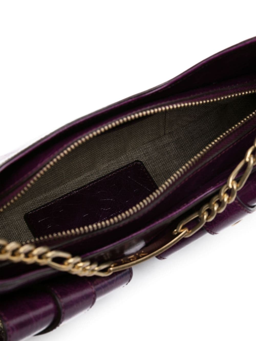 Shop Biasia Y2k Leather Shoulder Bag In Purple
