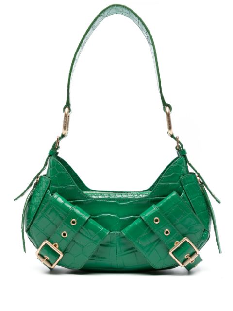 BIASIA Y2K crocodile-embossed leather shoulder bag