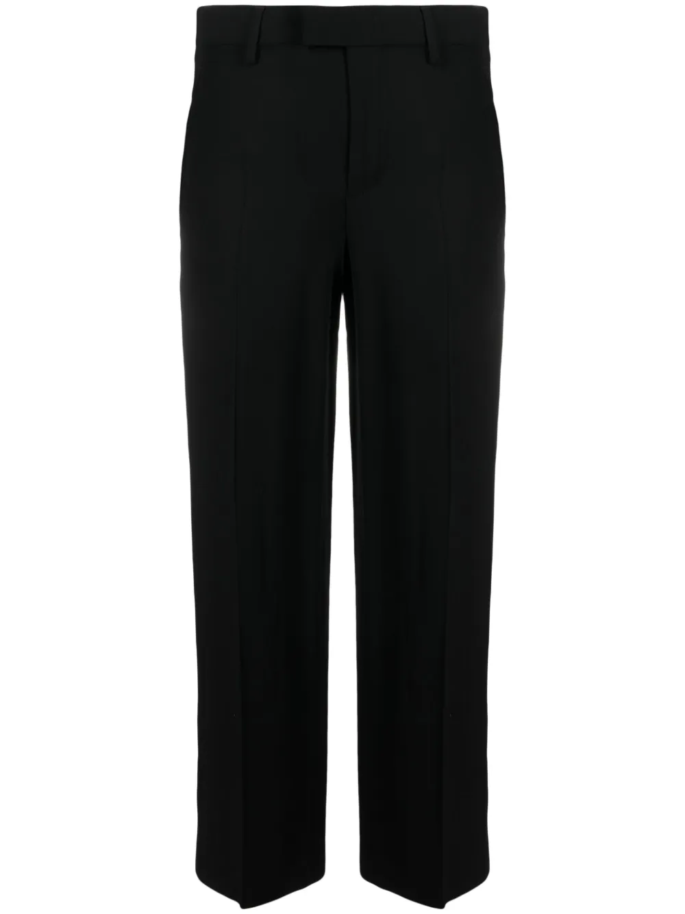 Ann Demeulemeester Pressed-crease Cotton Tailored Trousers In Black