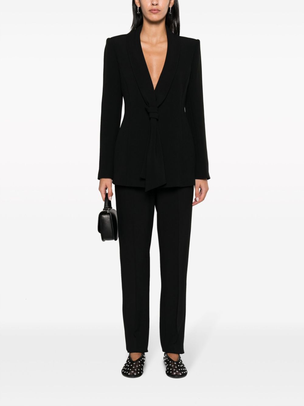 Emporio Armani shawl-lapel single-breasted blazer - Zwart