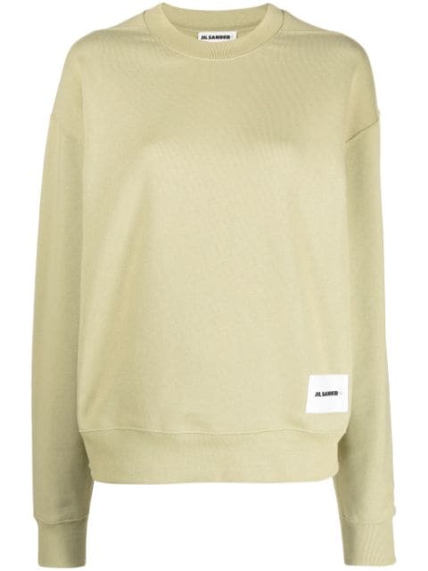 Jil Sander logo-patch cotton sweatshirt