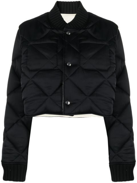 Plan C reversible quilted cropped puffer jacket