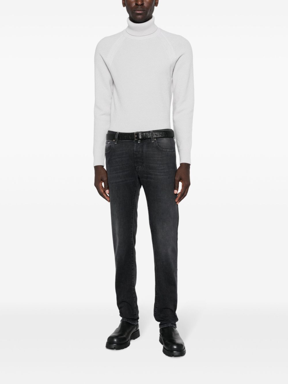 Shop Jacob Cohen Bard Slim-cut Jeans In Black