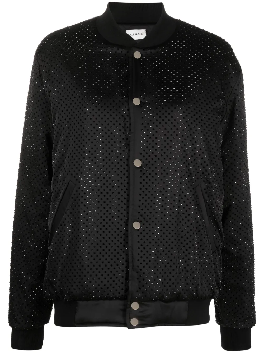 P.A.R.O.S.H. rhinestone-embellished bomber jacket Zwart