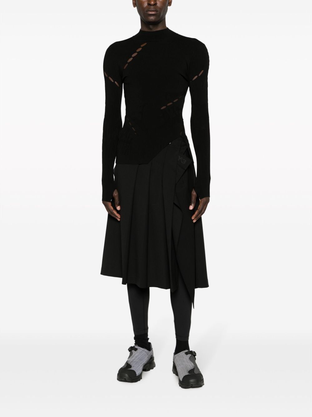 Shop Y-3 X Adidas Ingesan Knitted Jumper In Black