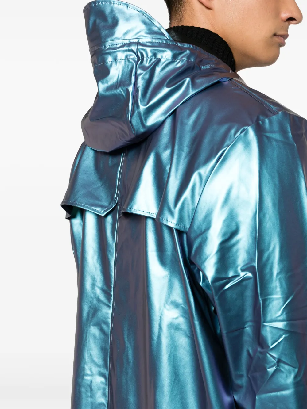 Rains Metallic jack Blauw