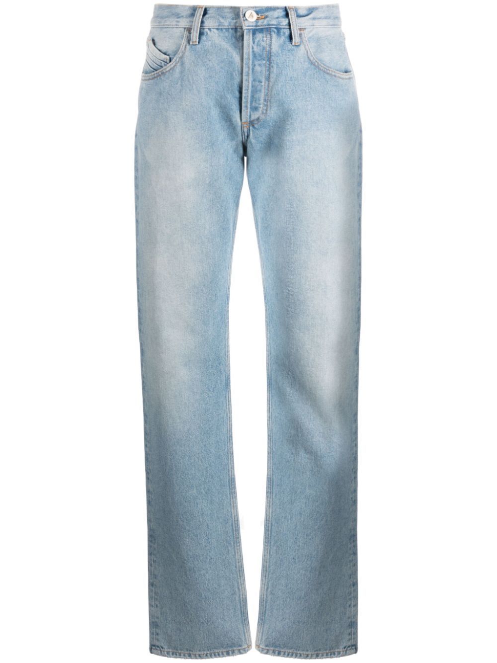 Attico Straight-leg Jeans In Blue