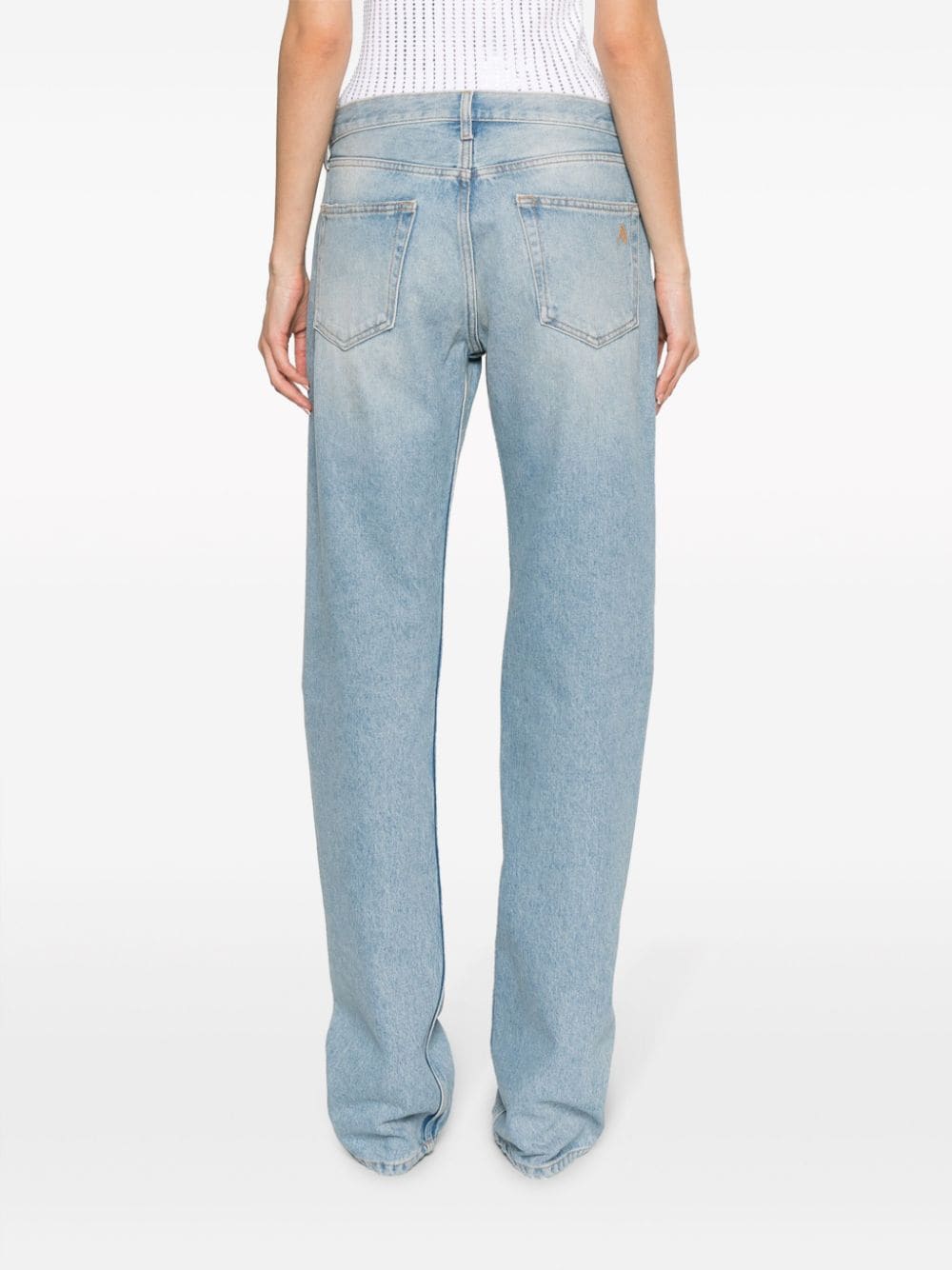 Shop Attico Straight-leg Jeans In Blue