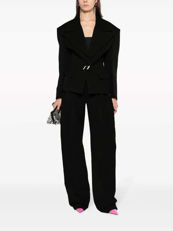 The Attico single-breasted Fitted Blazer Black FARFETCH KW