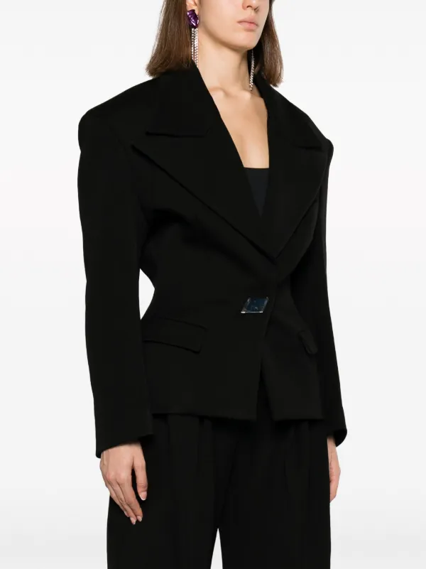 The Attico single-breasted Fitted Blazer Black FARFETCH ID