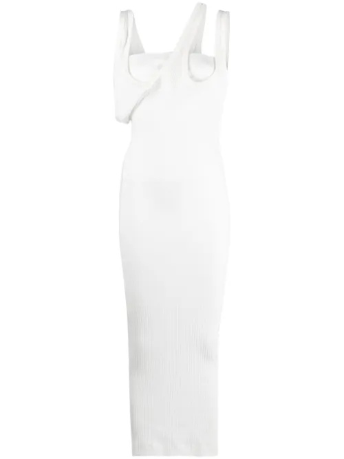 Robe nervurée à encolure asymétrique - The Attico - Modalova