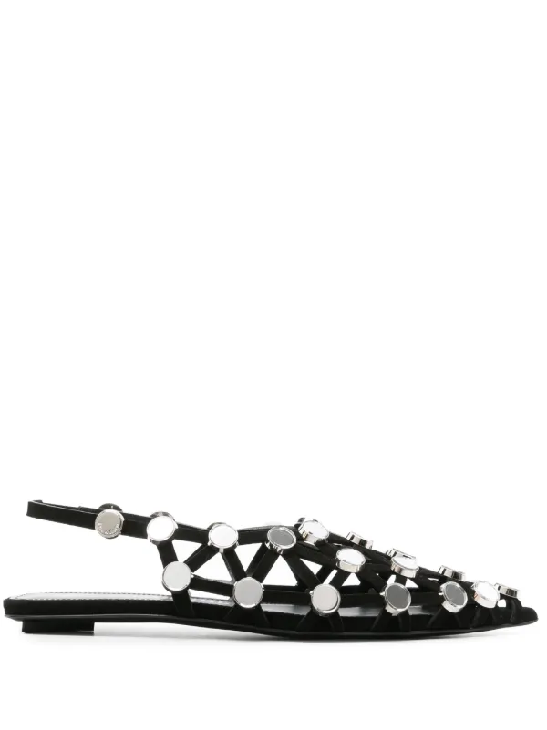 シューズ・サンダルその他 The Attico Dark grey Grid ballerina 21631111_51597876_600.jpg
