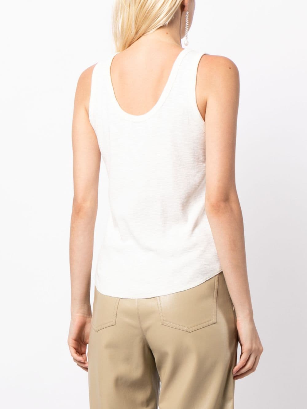 Shop Goodious Scoop-neck Tank Top In White