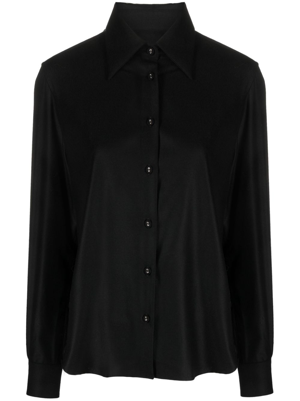 long-sleeve virgin wool shirt