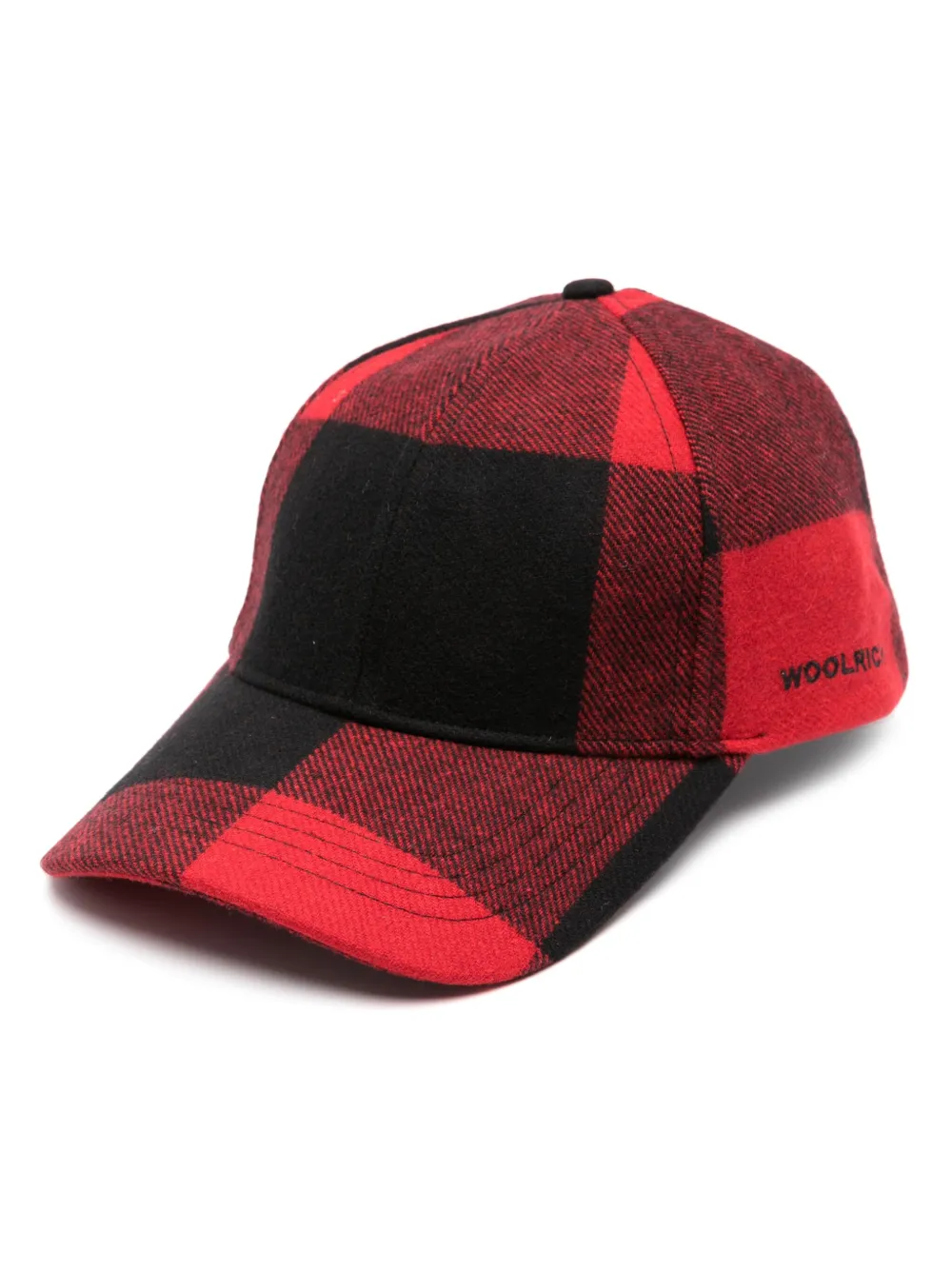 Woolrich Geruite honkbalpet Rood