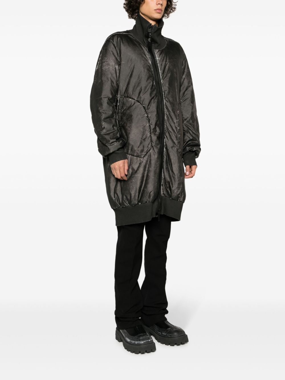 Shop Isaac Sellam Experience Humanbomb Flash Padded Coat In Black