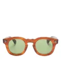 Lesca Card round-frame sunglasses - Brown