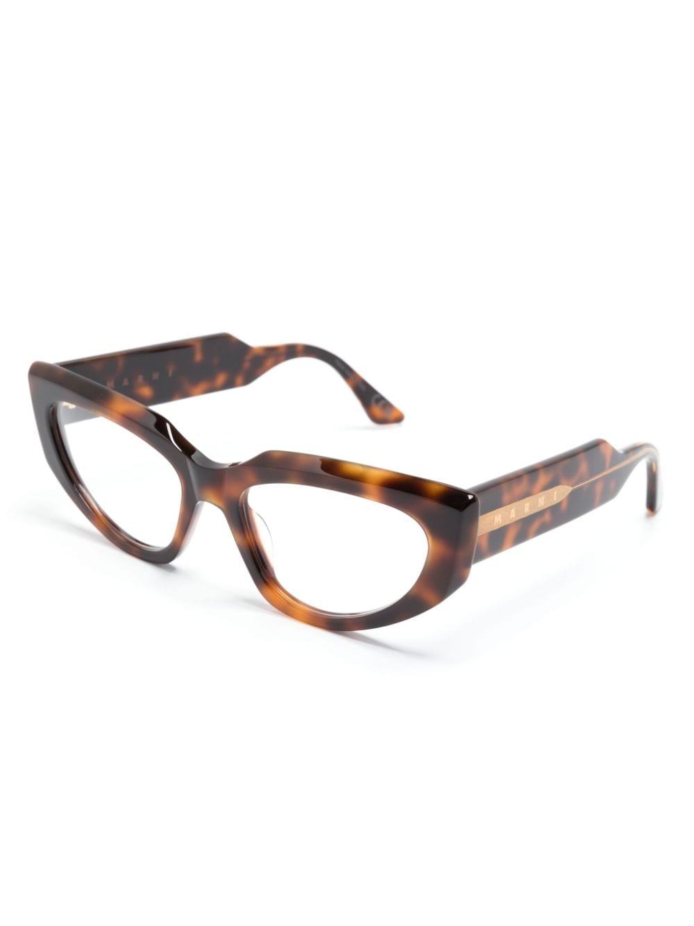 Shop Marni Eyewear Tahat Tortoiseshell-effect Glasses In Brown