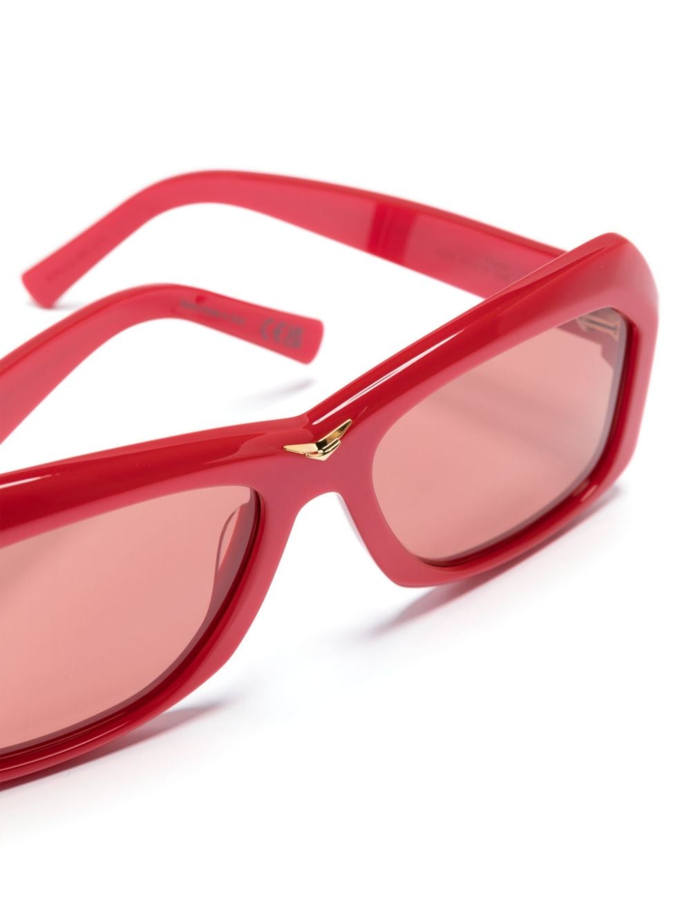 Marni Eyewear Zonnebril met geometrisch montuur Rood