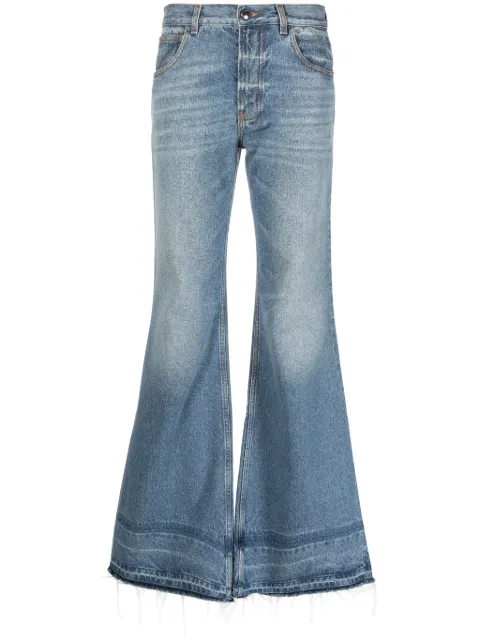 Chloé whiskering-effect mid-rise flared jeans