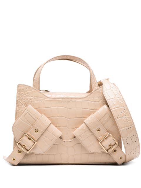 BIASIA crocodile-embossed leather tote bag