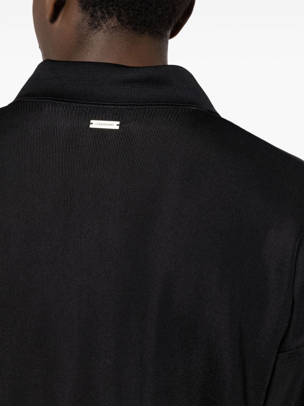 Ferragamo Poloshirt met logoplakkaat Zwart