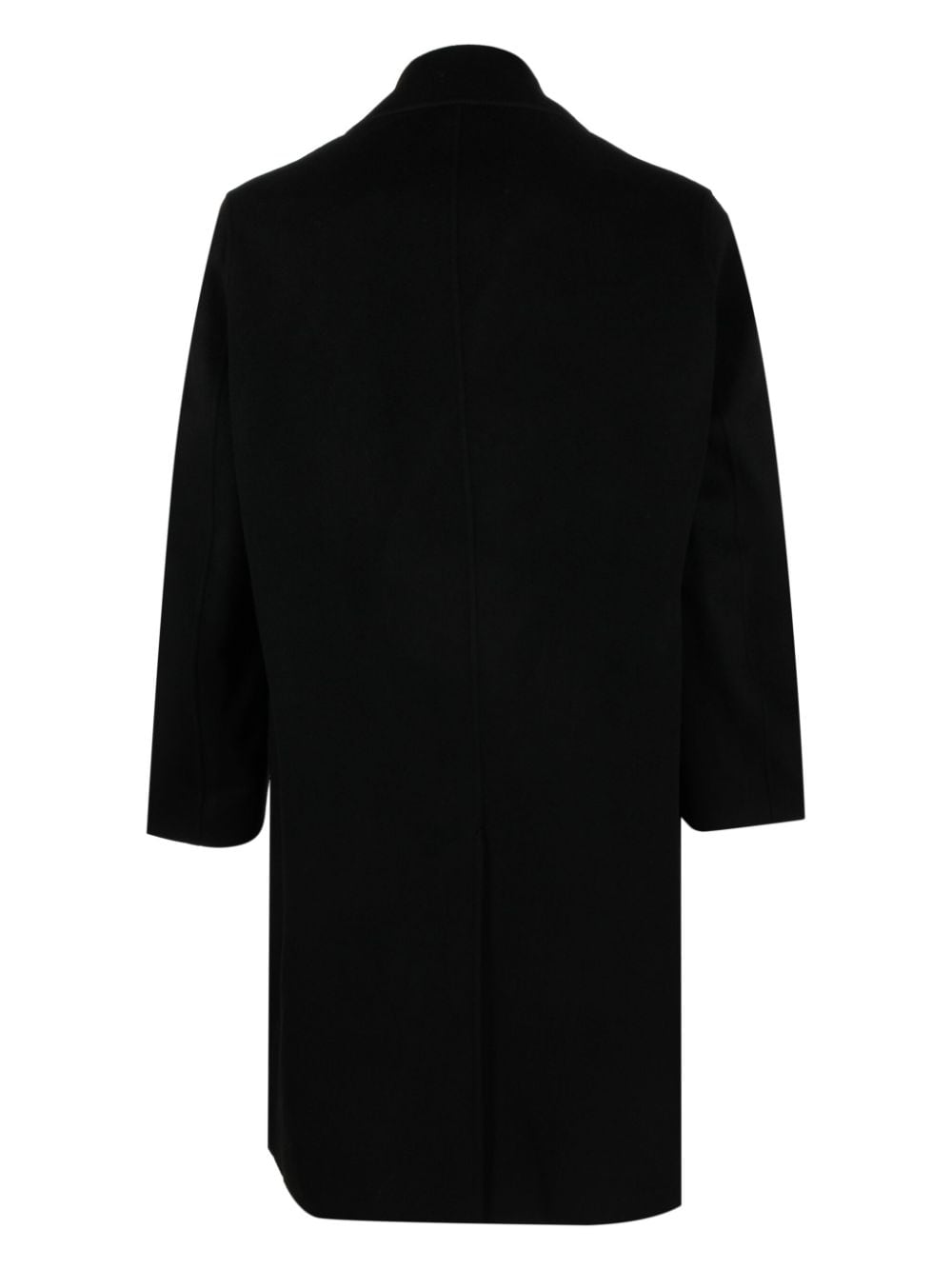 Shop Attachment Notched-collar Belted Coat In Black