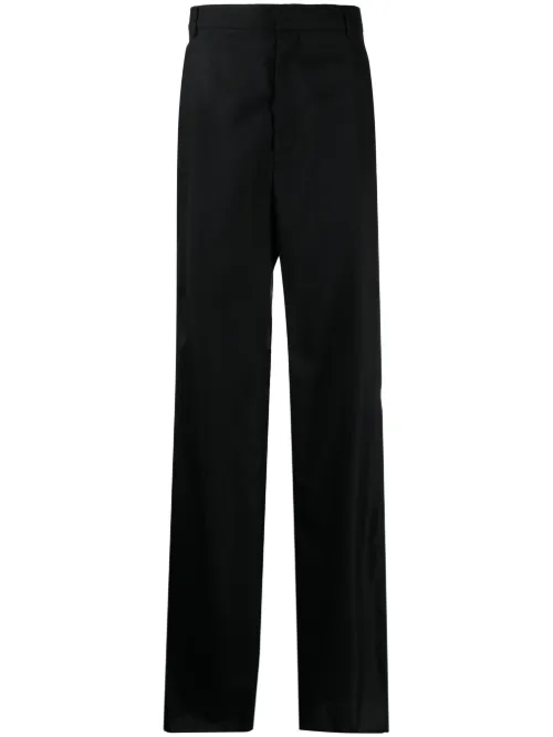 Pantalon droit en laine à détails rayés - Givenchy - Modalova