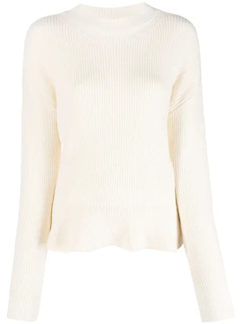 Chloé peplum-hem ribbed-knit jumper