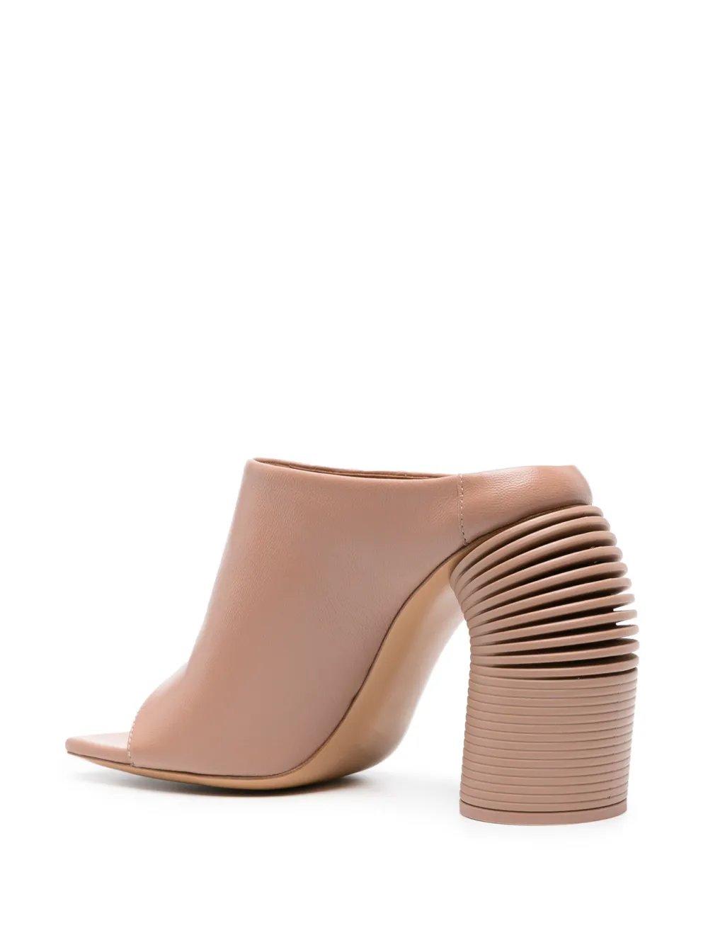 Shop Off-white Runway Spring Leather Mules In Neutrals