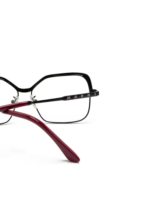 Marni Eyewear logo-debossed square-frame glasses DIU - 2