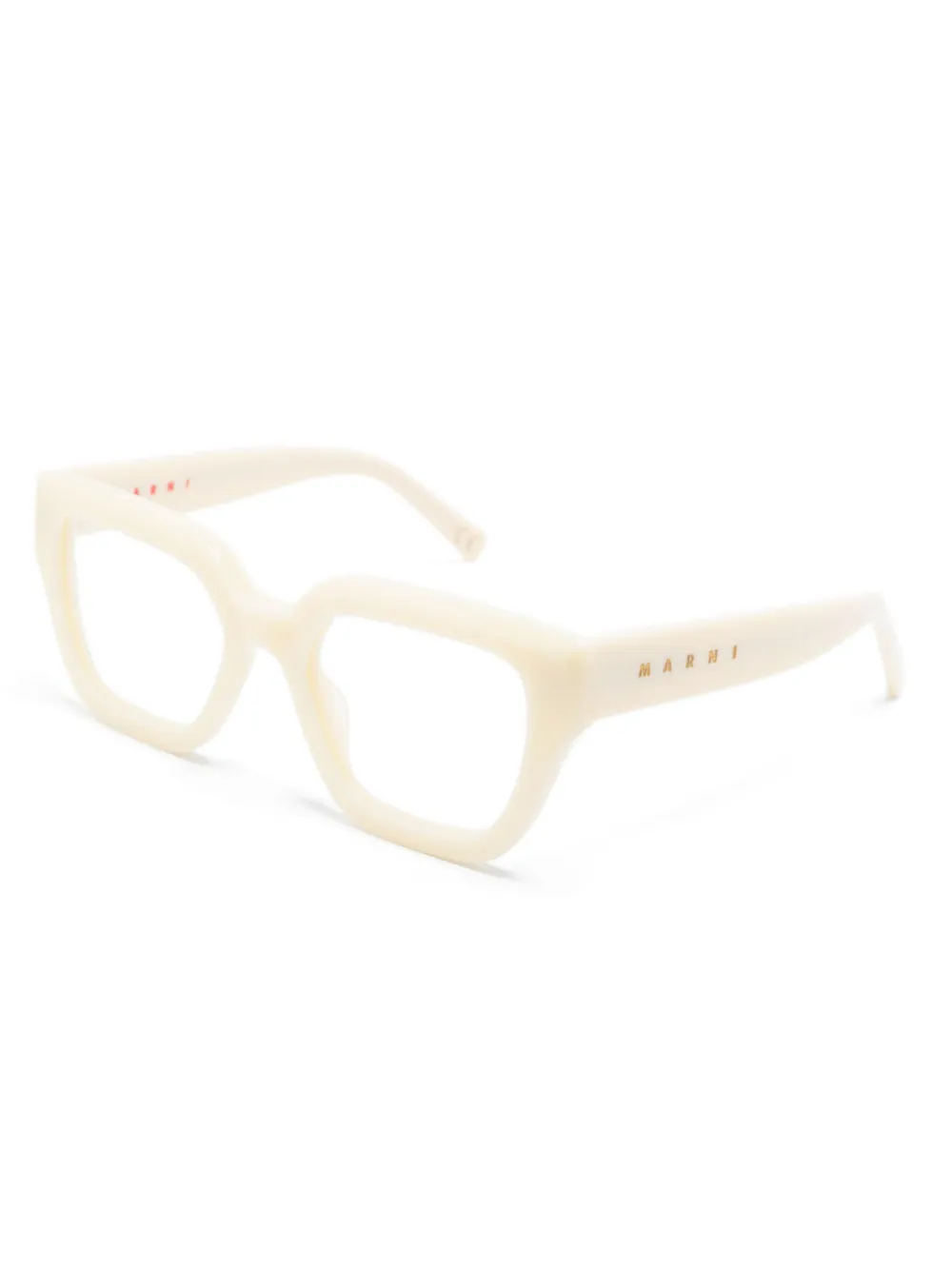 Marni Eyewear Hallerbos square-frame glasses - Beige