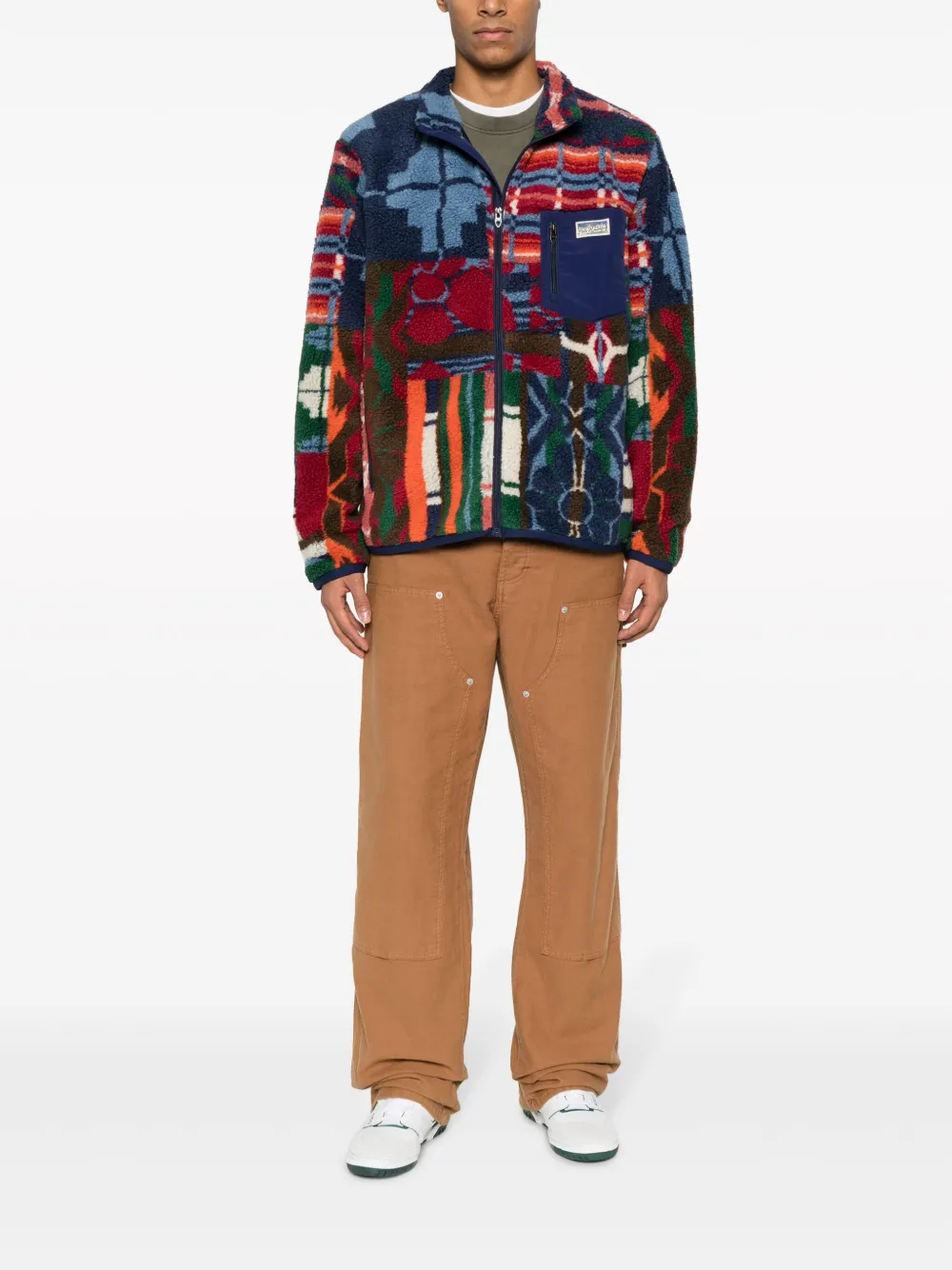Polo Ralph Lauren graphic-print fleece jacket - Blue
