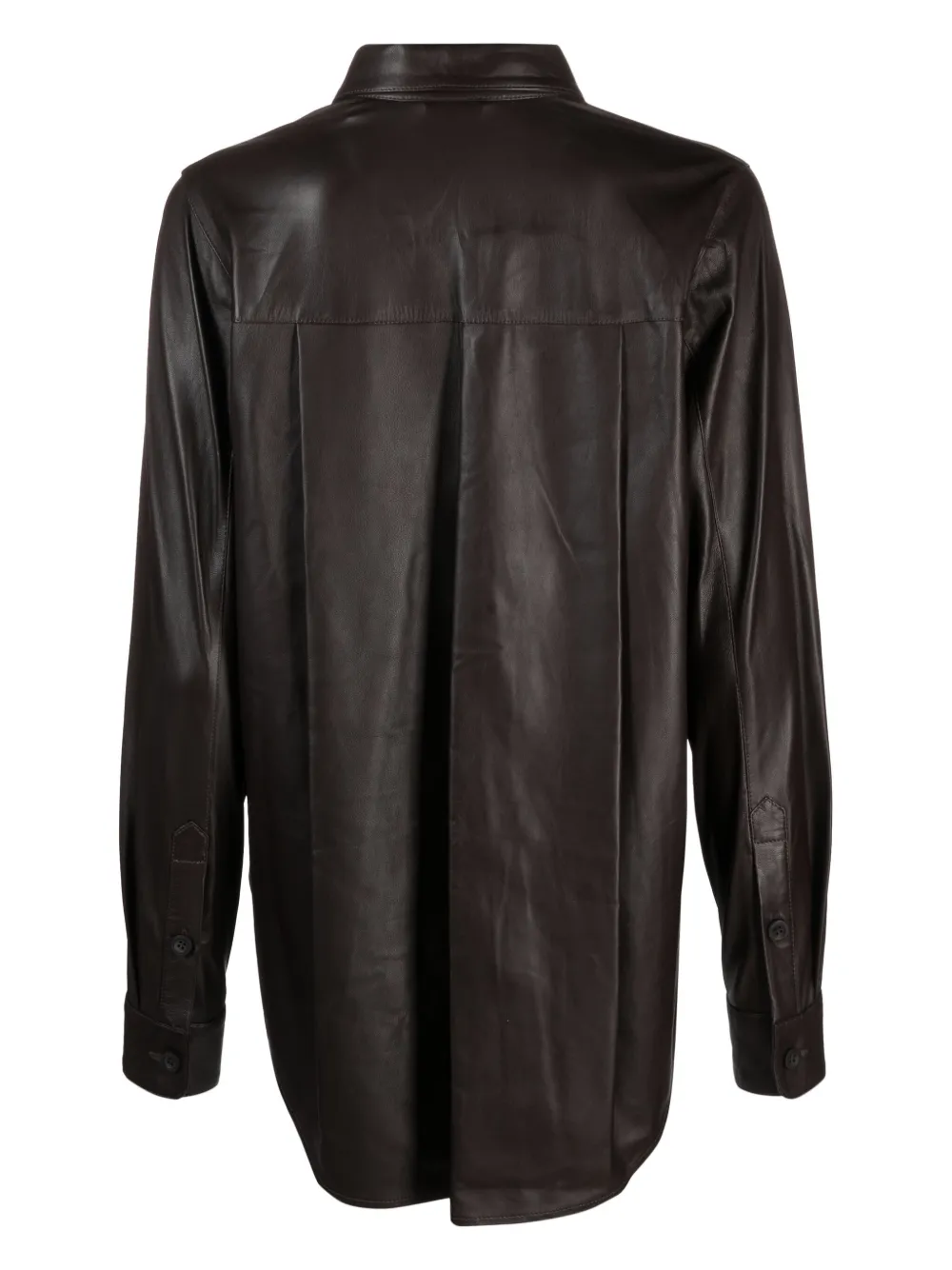 Arma Sicily leren blouse - Bruin