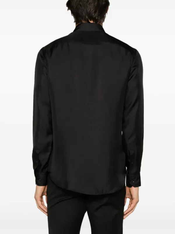Giorgio Armani long sleeve Silk Shirt Farfetch