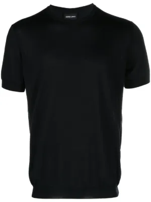 Plain black round neck jumper sales