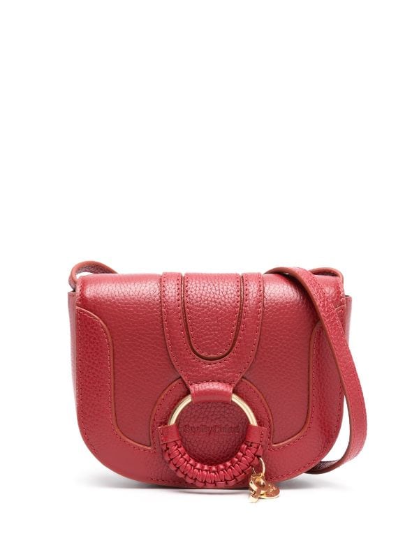 DKNY+Elissa+Pebbled+Charm+Mini+Crossbody+Bag+Red for sale online
