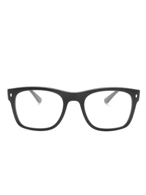 Ray-Ban Eckige Brille mit Logo-Schild