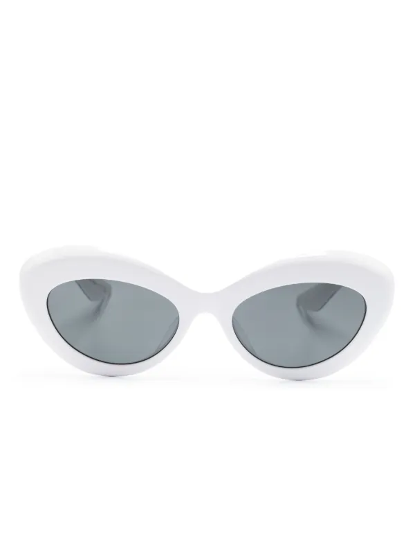 Oliver Peoples White Cat-Eye Sunglasses Oliver Peoples Sunglasses OV5573SU 160687 1951C Ecru White  main image 3