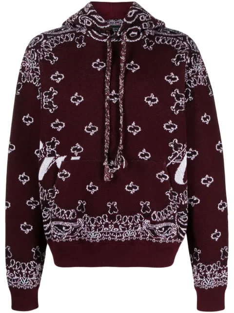 AMIRI bandana knit hoodie