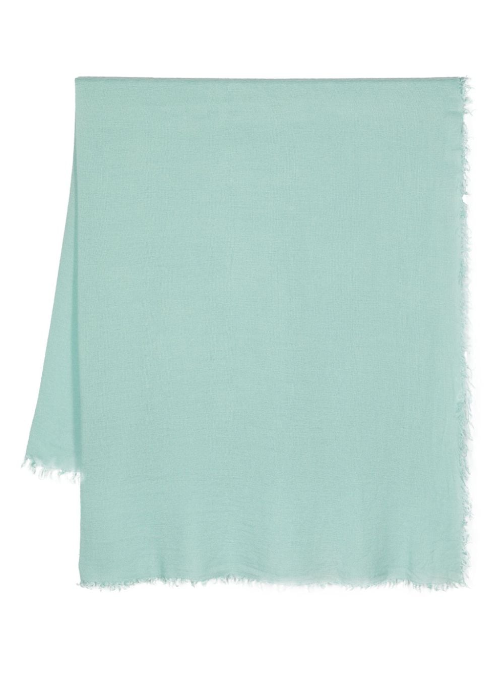 Faliero Sarti Frayed Fine-knit Scarf In Green