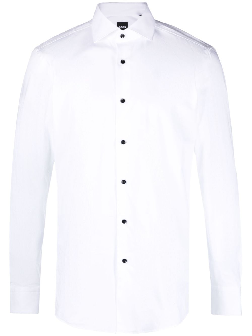 Hugo Boss Long-sleeve Button-up Shirt In White