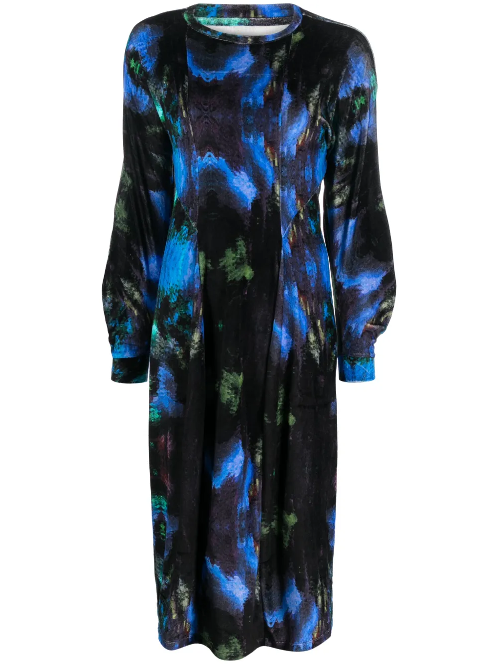 Henrik Vibskov abstract-print shift midi dress – Blue