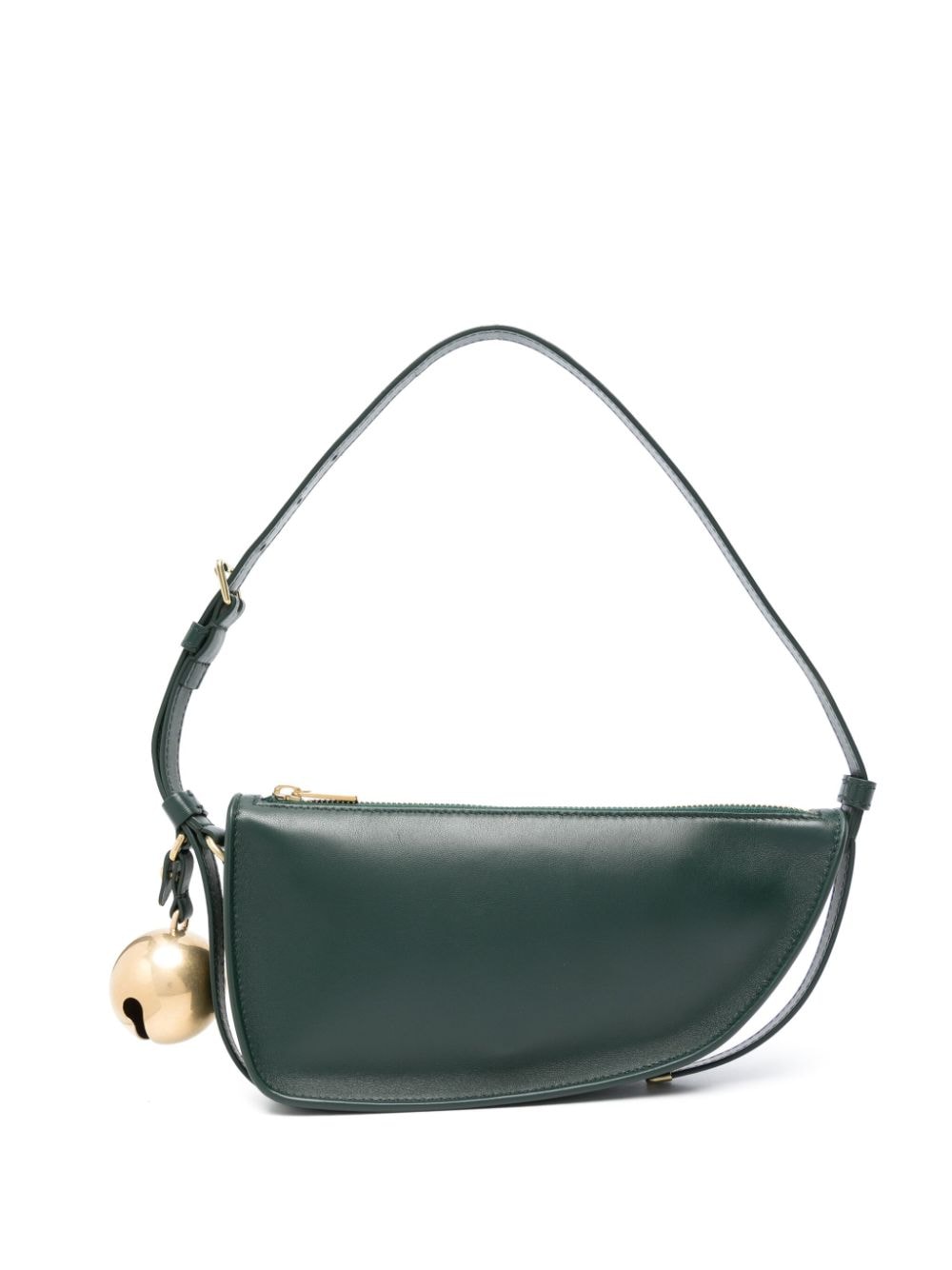 Shop Burberry Charm-detail Leather Shoulder Bag In Green