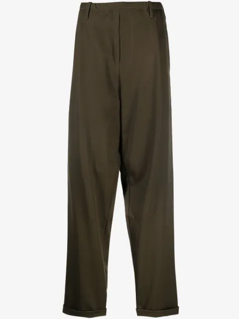 Magliano drop-crotch virgin-wool trousers