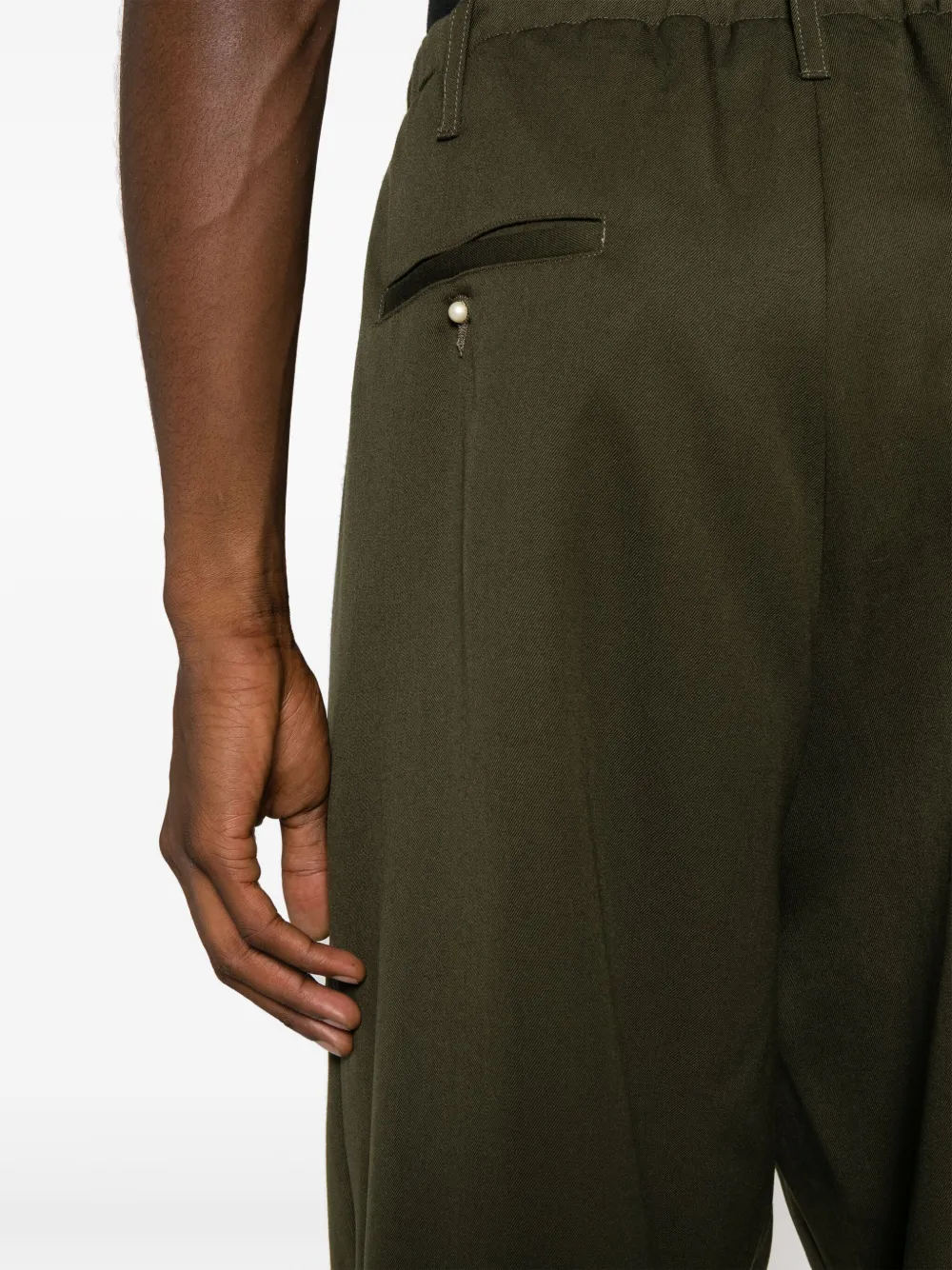 Magliano Broek van scheerwol Groen