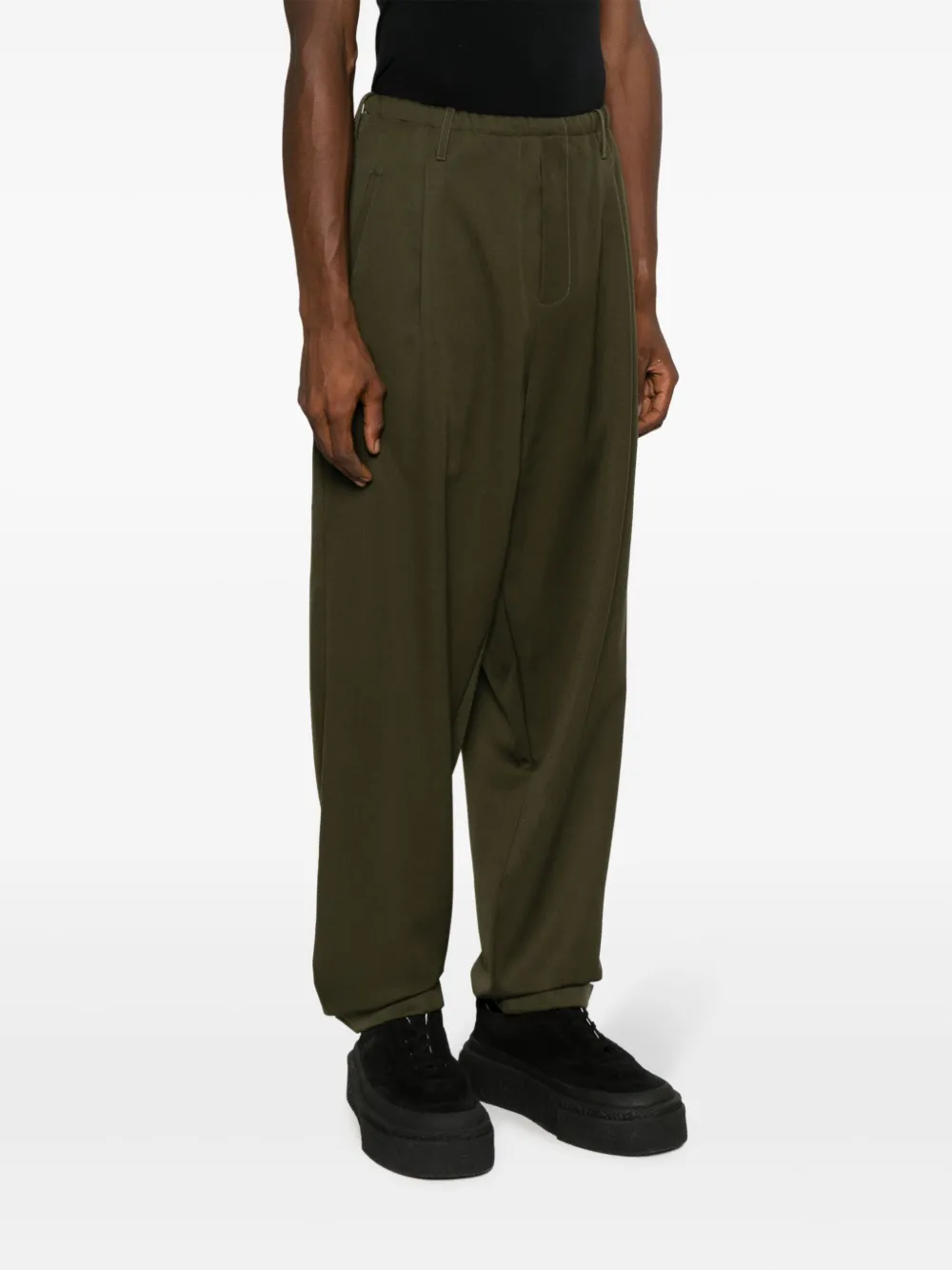 Magliano Broek van scheerwol Groen