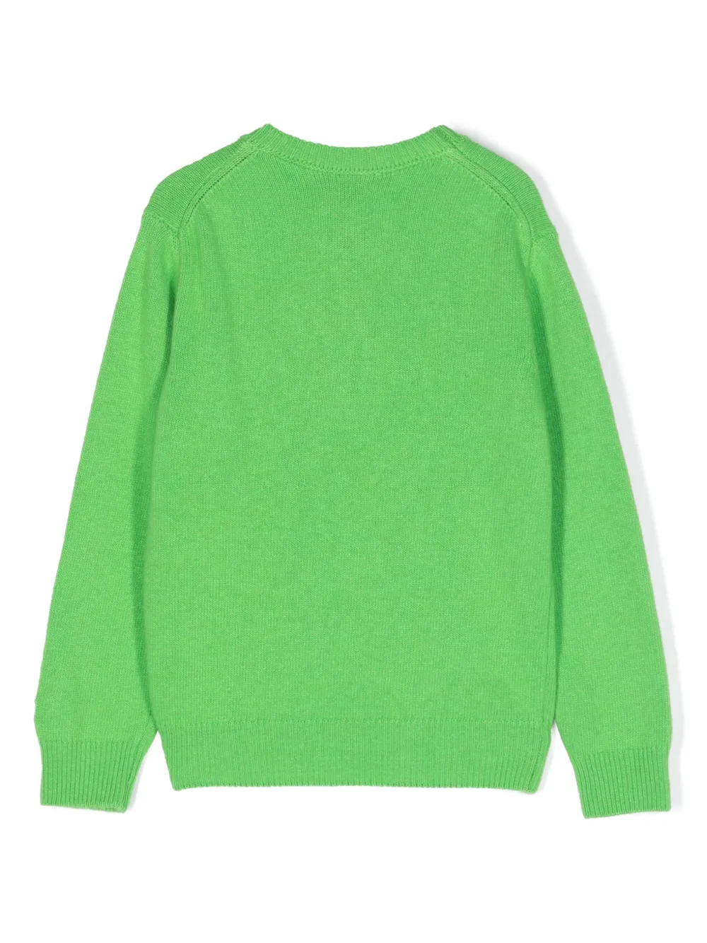 MC2 Saint Barth Kids Birichina slogan-intarsia ribbed-knit jumper - Groen